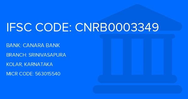 Canara Bank Srinivasapura Branch IFSC Code