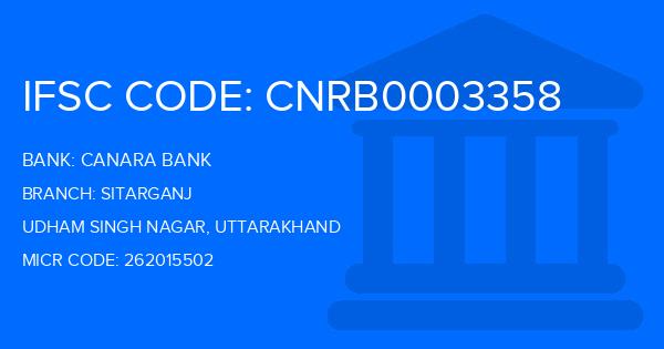 Canara Bank Sitarganj Branch IFSC Code