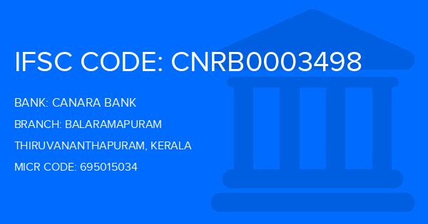Canara Bank Balaramapuram Branch IFSC Code