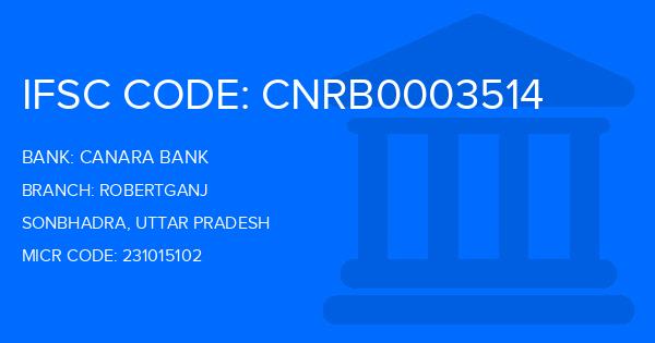 Canara Bank Robertganj Branch IFSC Code