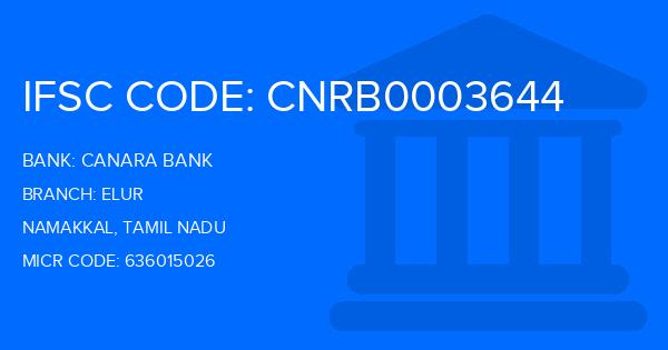 Canara Bank Elur Branch IFSC Code