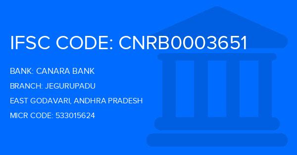 Canara Bank Jegurupadu Branch IFSC Code