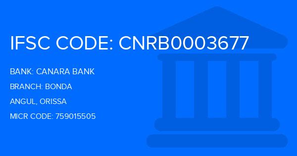 Canara Bank Bonda Branch IFSC Code