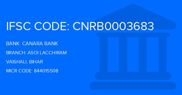 Canara Bank Asoi Lacchiram Branch IFSC Code