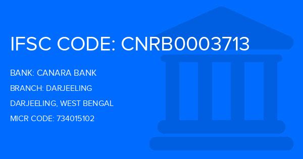 Canara Bank Darjeeling Branch IFSC Code