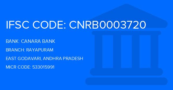 Canara Bank Rayapuram Branch IFSC Code