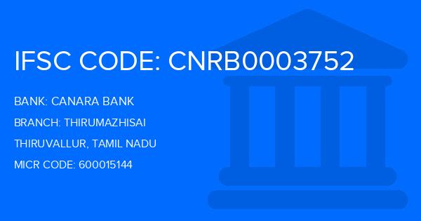 Canara Bank Thirumazhisai Branch IFSC Code