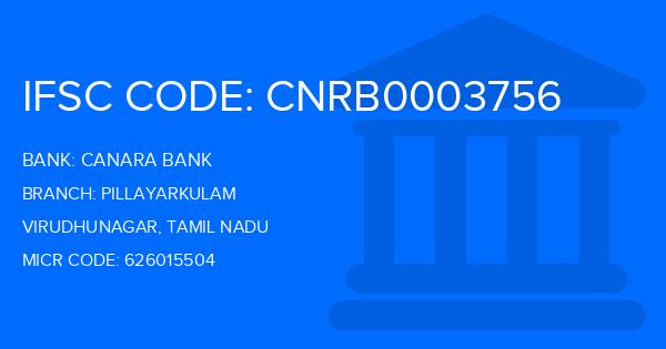 Canara Bank Pillayarkulam Branch IFSC Code