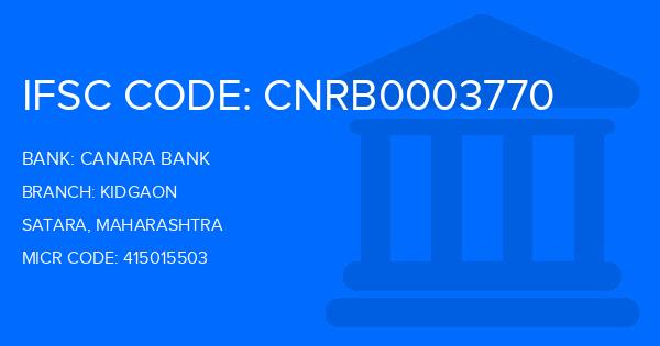 Canara Bank Kidgaon Branch IFSC Code