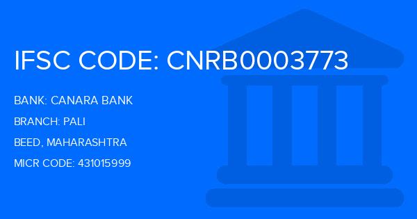 Canara Bank Pali Branch IFSC Code