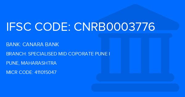 Canara Bank Specialised Mid Coporate Pune I Branch IFSC Code