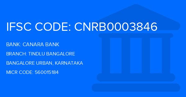 Canara Bank Tindlu Bangalore Branch IFSC Code