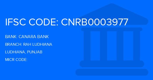 Canara Bank Rah Ludhiana Branch IFSC Code