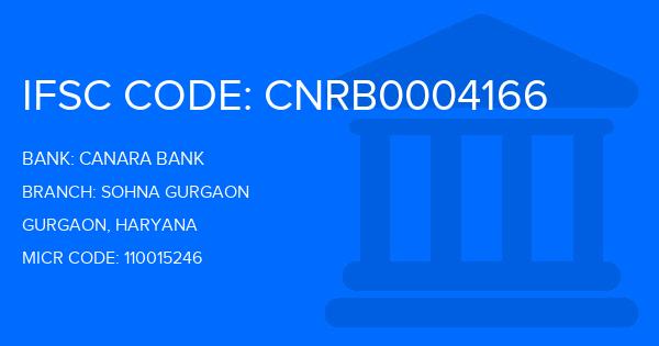 Canara Bank Sohna Gurgaon Branch IFSC Code