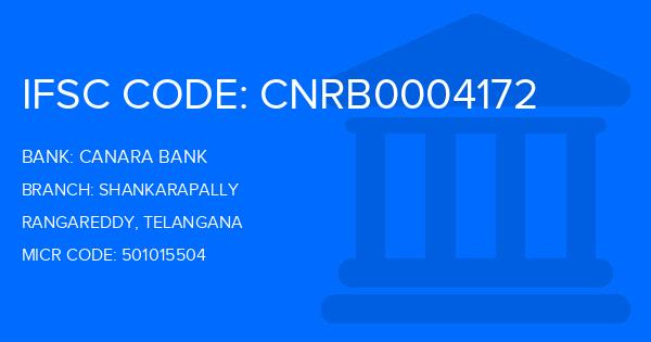 Canara Bank Shankarapally Branch IFSC Code