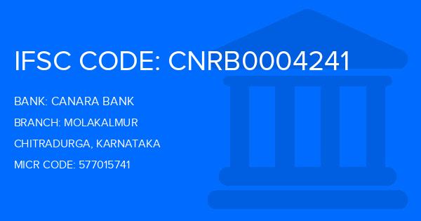 Canara Bank Molakalmur Branch IFSC Code