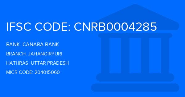 Canara Bank Jahangirpuri Branch IFSC Code