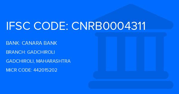 Canara Bank Gadchiroli Branch IFSC Code