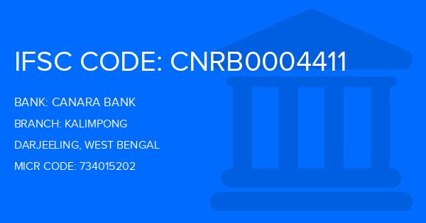 Canara Bank Kalimpong Branch IFSC Code
