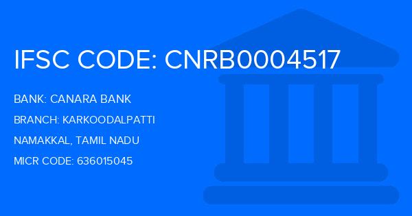 Canara Bank Karkoodalpatti Branch IFSC Code