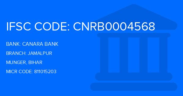 Canara Bank Jamalpur Branch IFSC Code
