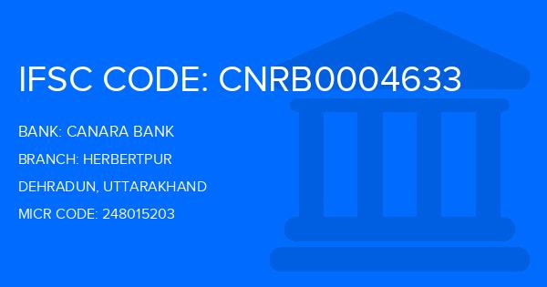 Canara Bank Herbertpur Branch IFSC Code