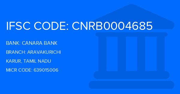 Canara Bank Aravakurichi Branch IFSC Code