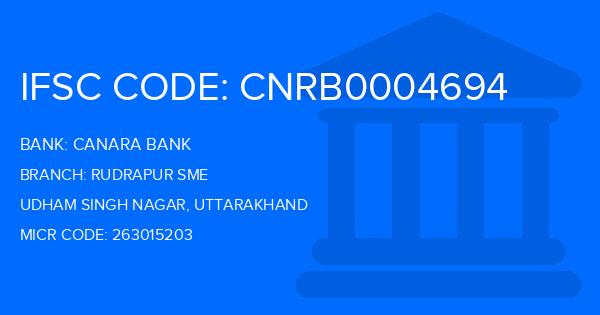 Canara Bank Rudrapur Sme Branch IFSC Code