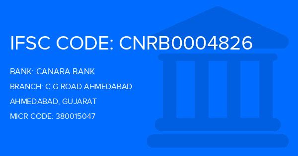 Canara Bank C G Road Ahmedabad Branch IFSC Code