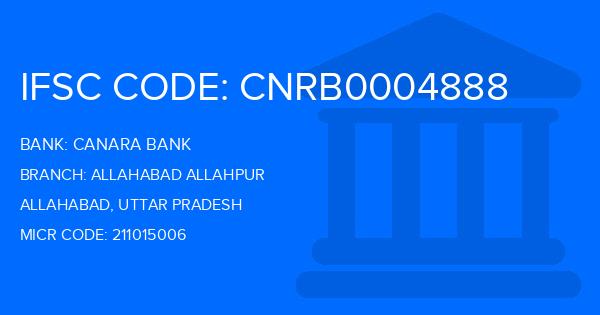 Canara Bank Allahabad Allahpur Branch IFSC Code