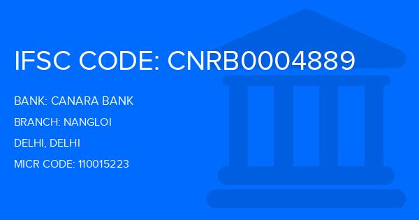 Canara Bank Nangloi Branch IFSC Code
