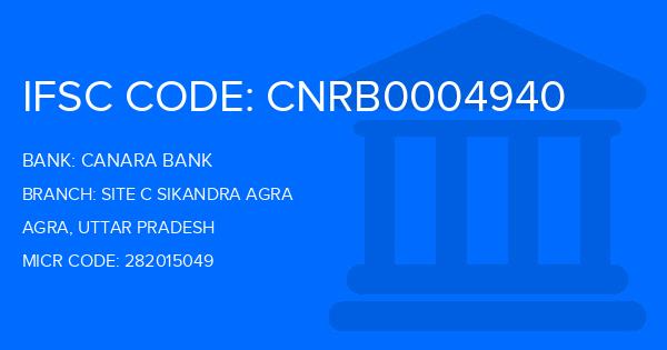 Canara Bank Site C Sikandra Agra Branch IFSC Code