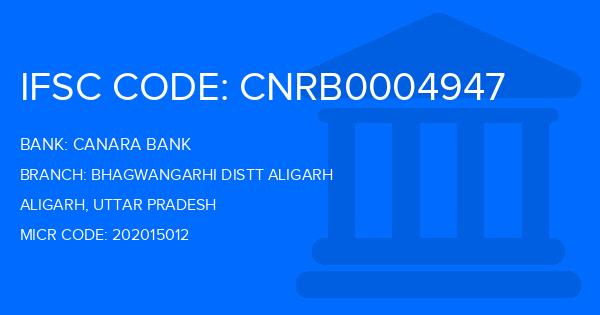 Canara Bank Bhagwangarhi Distt Aligarh Branch IFSC Code