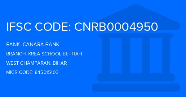 Canara Bank Krea School Bettiah Branch IFSC Code
