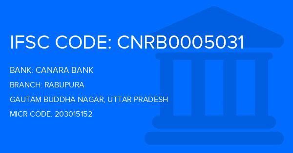 Canara Bank Rabupura Branch IFSC Code