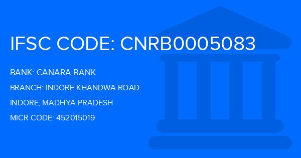Canara Bank Indore Khandwa Road Branch IFSC Code