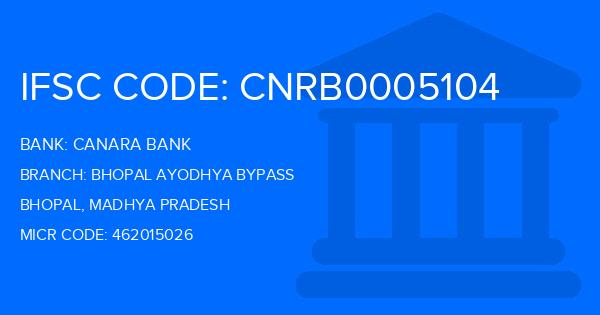Canara Bank Bhopal Ayodhya Bypass Branch IFSC Code