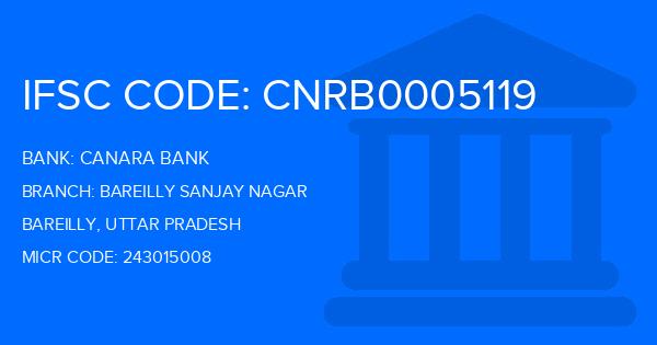 Canara Bank Bareilly Sanjay Nagar Branch IFSC Code