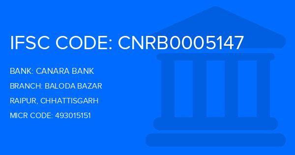Canara Bank Baloda Bazar Branch IFSC Code