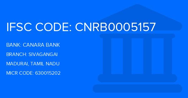 Canara Bank Sivagangai Branch IFSC Code