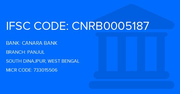 Canara Bank Panjul Branch IFSC Code