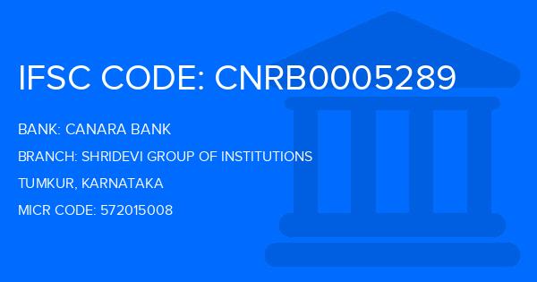 Canara Bank Shridevi Group Of Institutions Branch IFSC Code