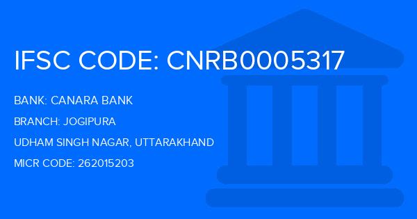 Canara Bank Jogipura Branch IFSC Code