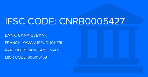 Canara Bank Kavanurpuducheri Branch IFSC Code