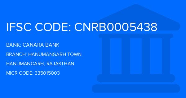 Canara Bank Hanumangarh Town Branch IFSC Code