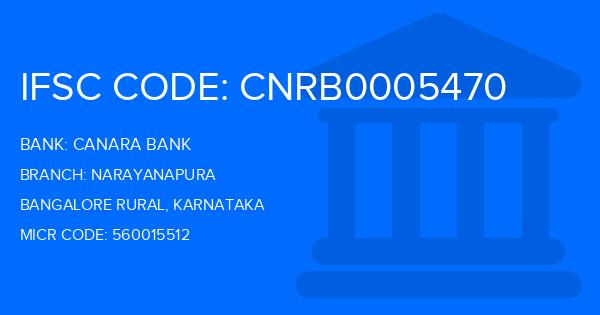 Canara Bank Narayanapura Branch IFSC Code