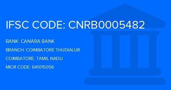Canara Bank Coimbatore Thudialur Branch IFSC Code