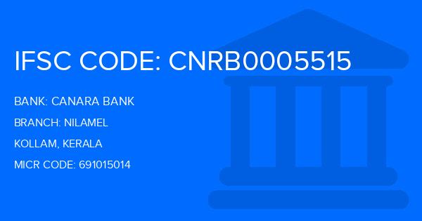 Canara Bank Nilamel Branch IFSC Code