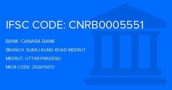 Canara Bank Suraj Kund Road Meerut Branch IFSC Code