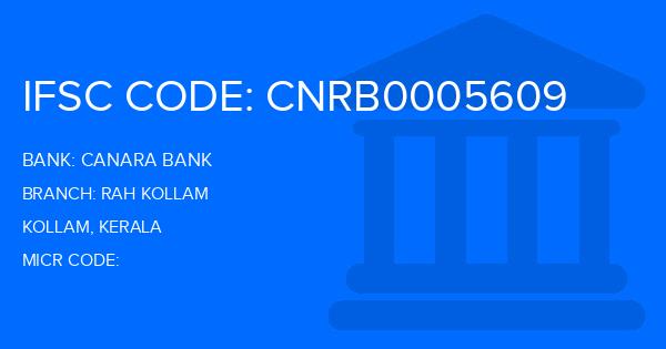 Canara Bank Rah Kollam Branch IFSC Code